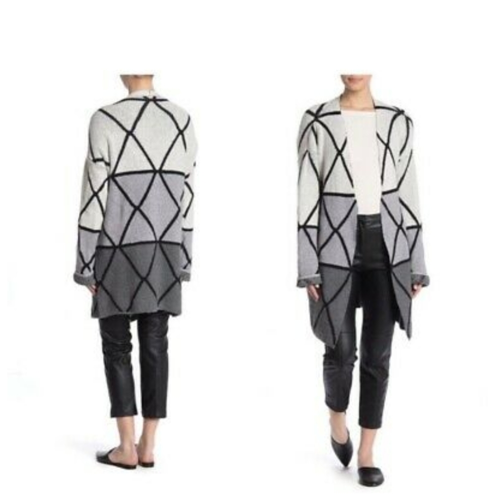 Joseph A Grey Combo size small Cardigan.sweater.